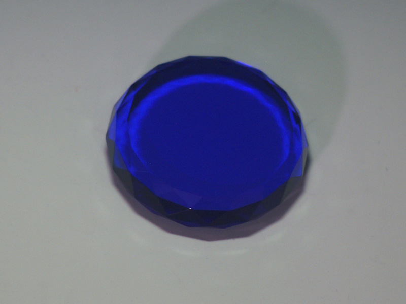 ペーパーウェイト ダイヤカット80薄型ブルー の画像1