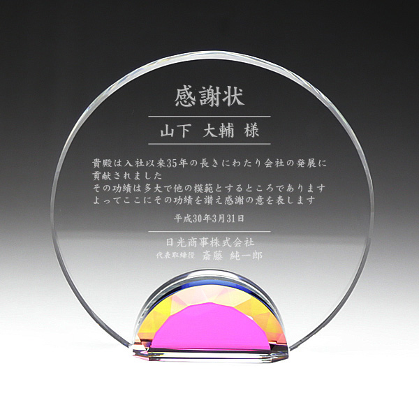 クリスタルガラス楯 DP-14 (2)